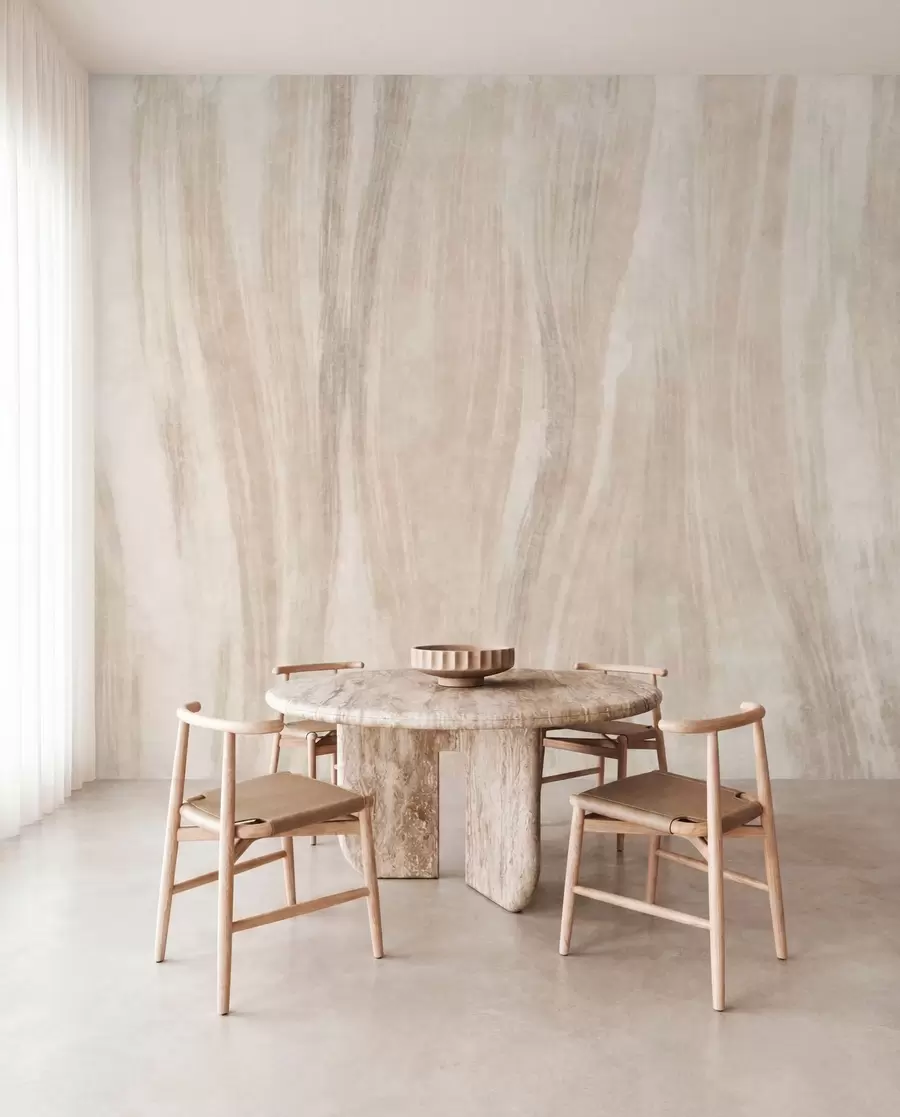 murales de pared Textura abstracta ligera con suaves transiciones verticales en tonos cremosos w05686