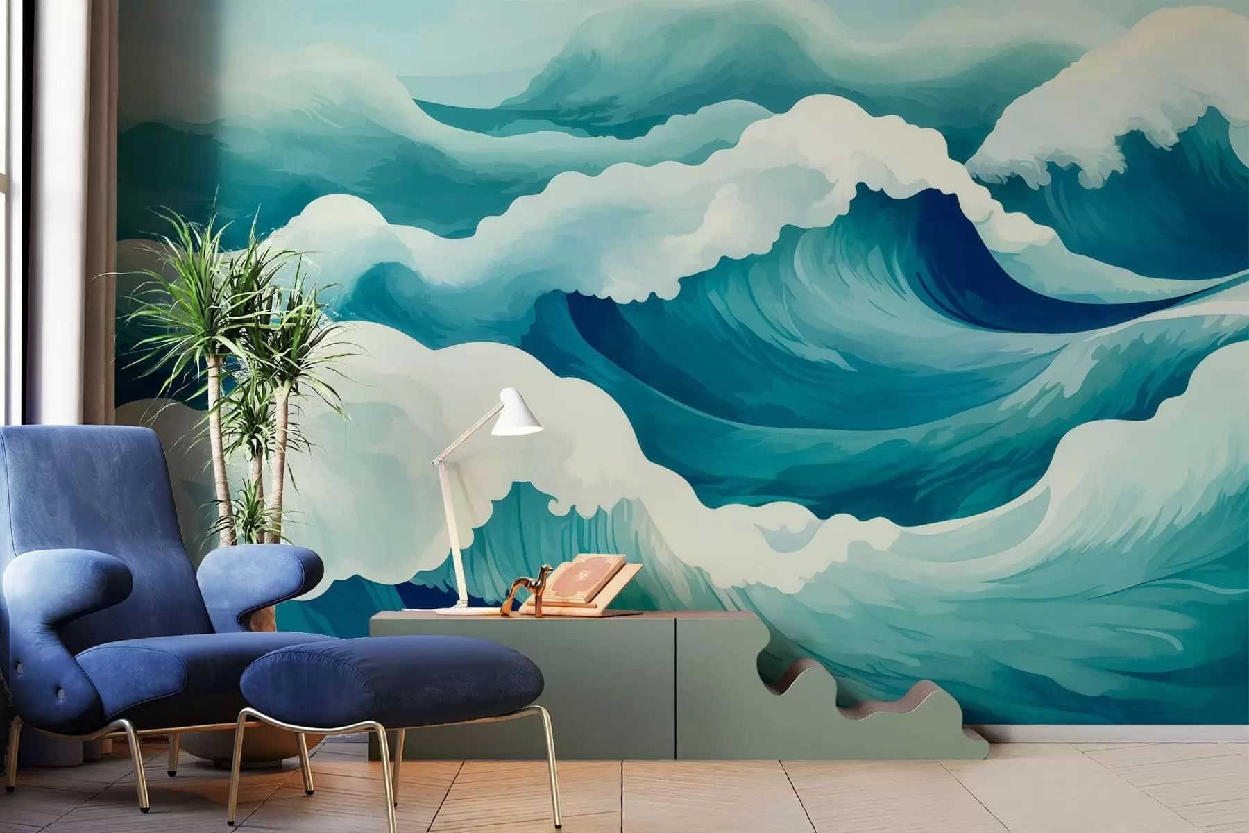 murales de pared Corrientes marinas w05476