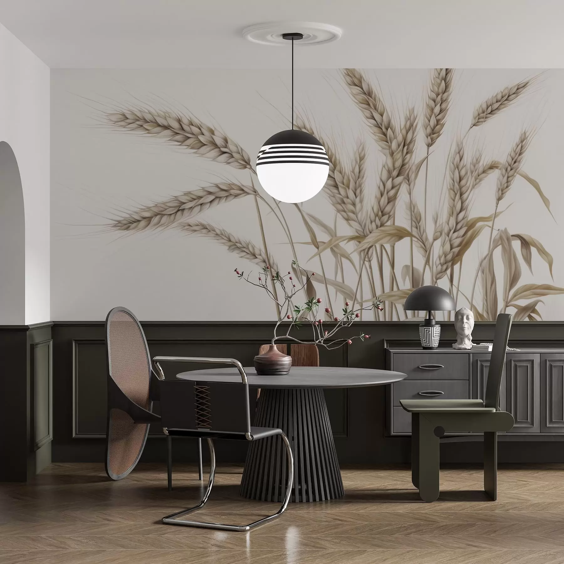 murales de pared Espiguillas delicadas w05714