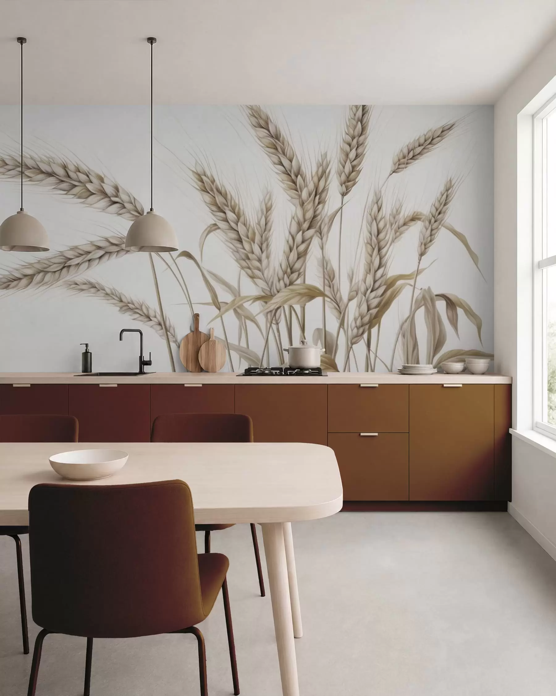 murales de pared Espiguillas delicadas w05714