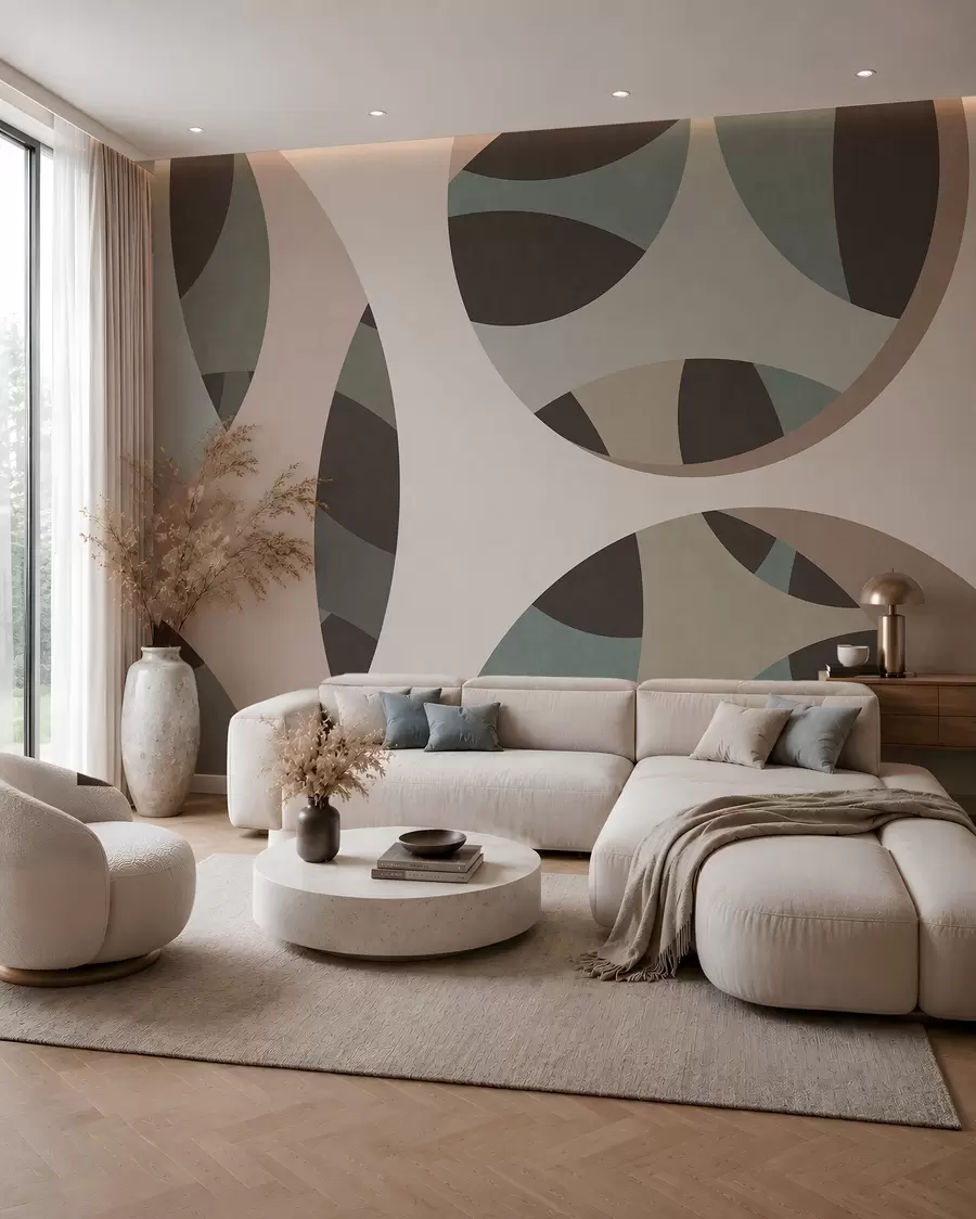 murales de pared abstracción textural contemporánea en tonos beige y naturales w05751v1