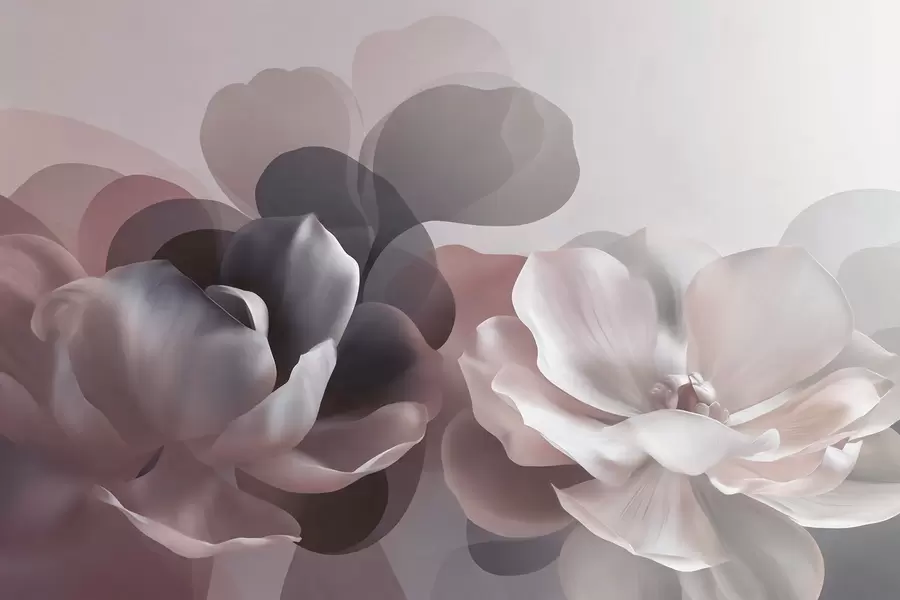 murales de pared Composición floral abstracta de magnolias w09930