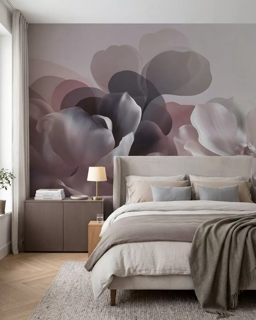 murales de pared Composición floral abstracta de magnolias w09930