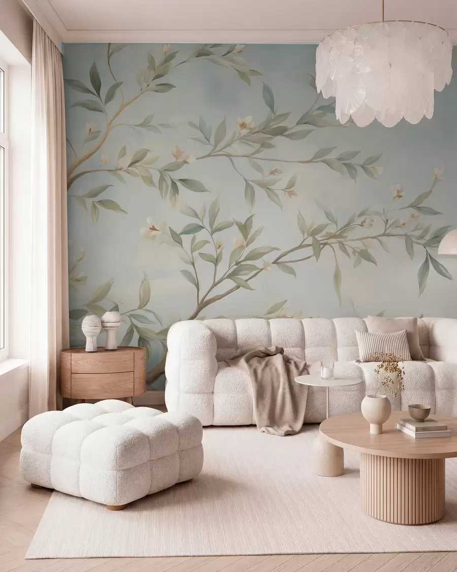 murales de pared Una rama con flores w05677