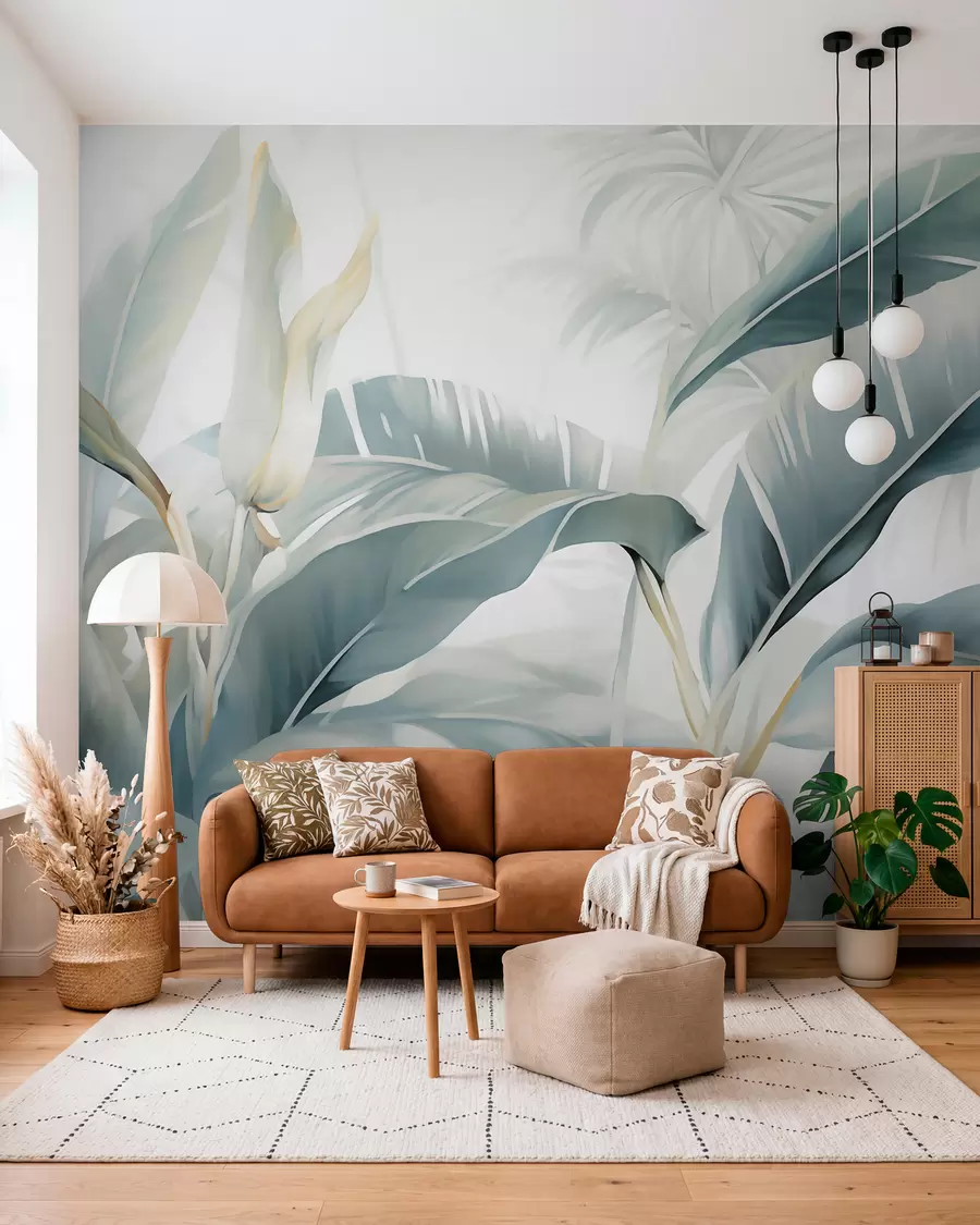 murales de pared Hojas largas de plátano w05775