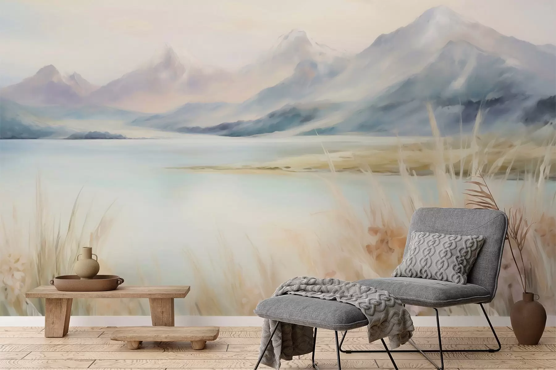 murales de pared Lago y montañas w05824