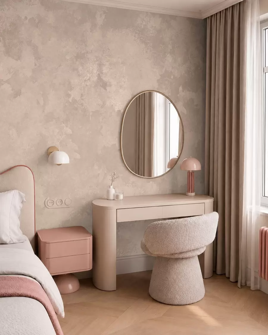 murales de pared Textura en un tono beige almendra cálido con suaves transiciones tonales naturales w05814