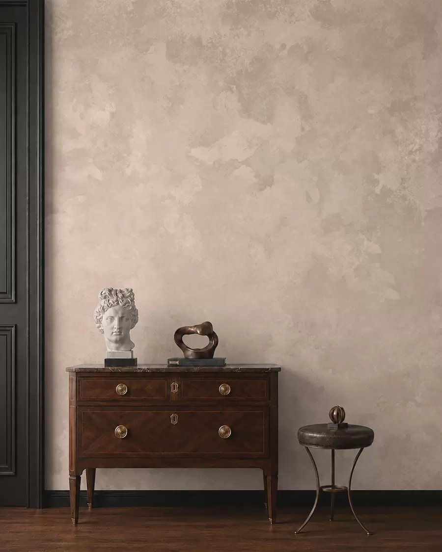 murales de pared Textura en un tono beige almendra cálido con suaves transiciones tonales naturales w05814