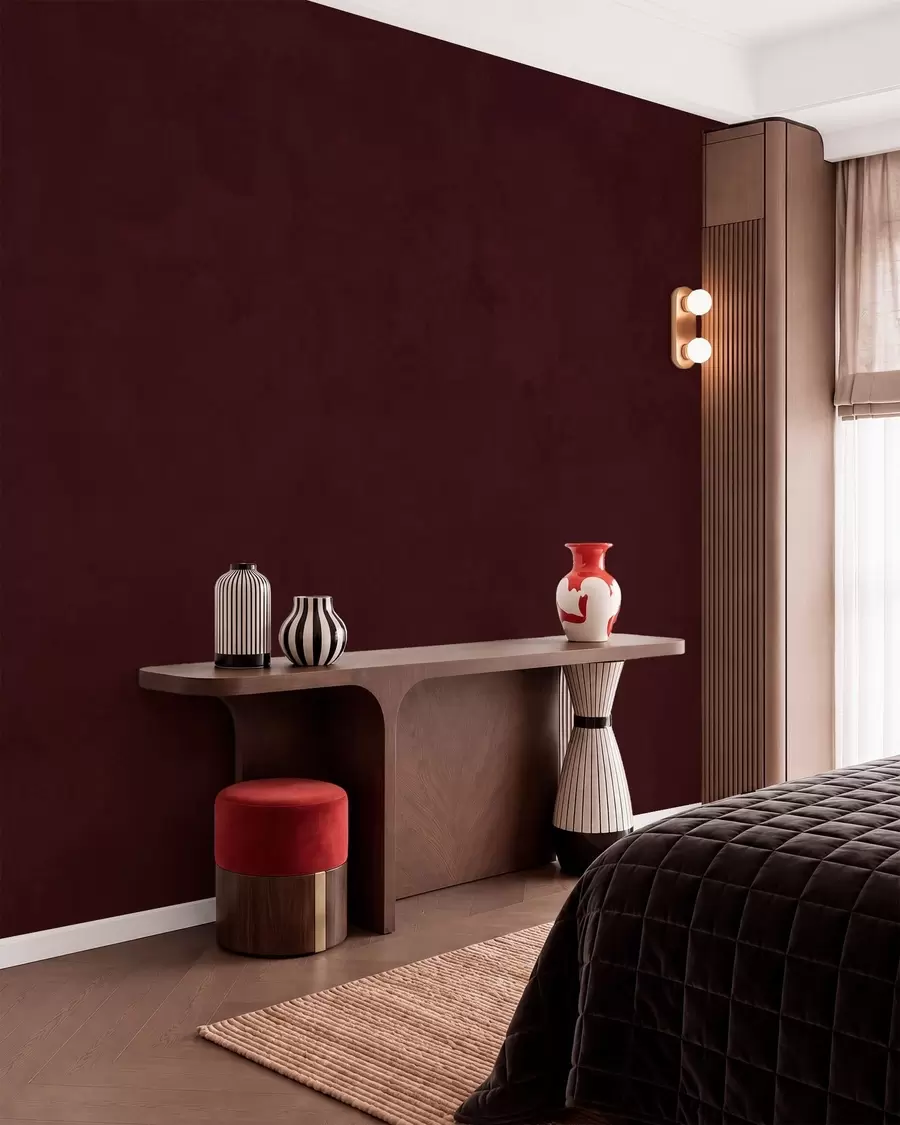 murales de pared Tono cereza intenso con un acabado suave y aterciopelado w05814v2