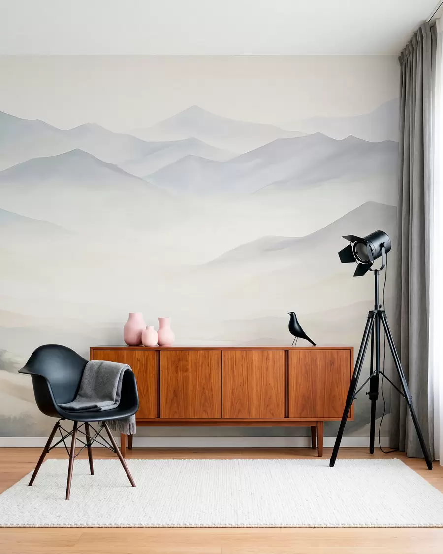 murales de pared Paisaje montañoso con relieve w05834