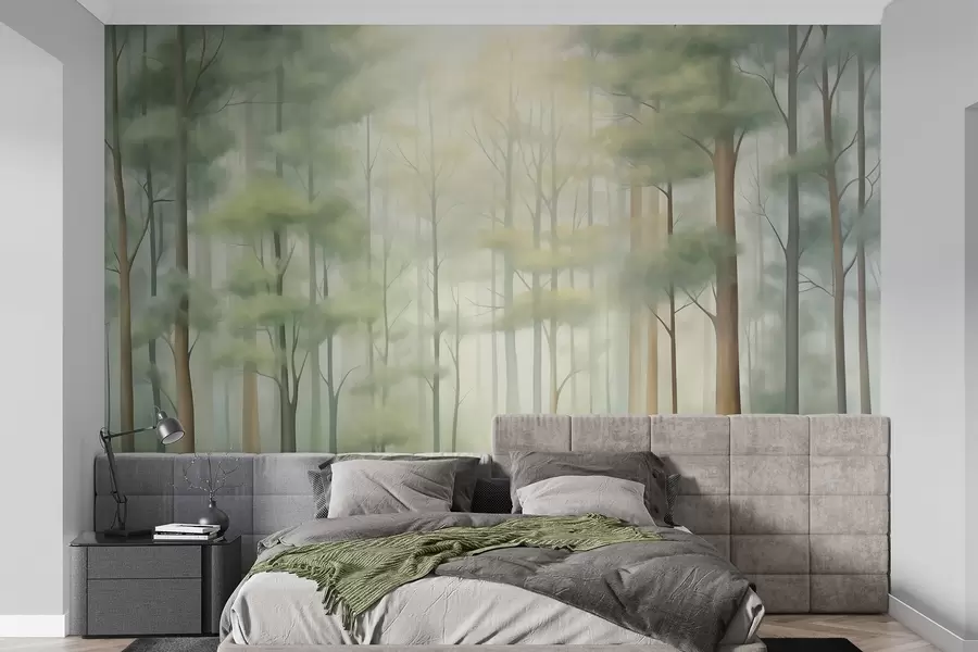murales de pared Bosque caducifolio abstracto w05673
