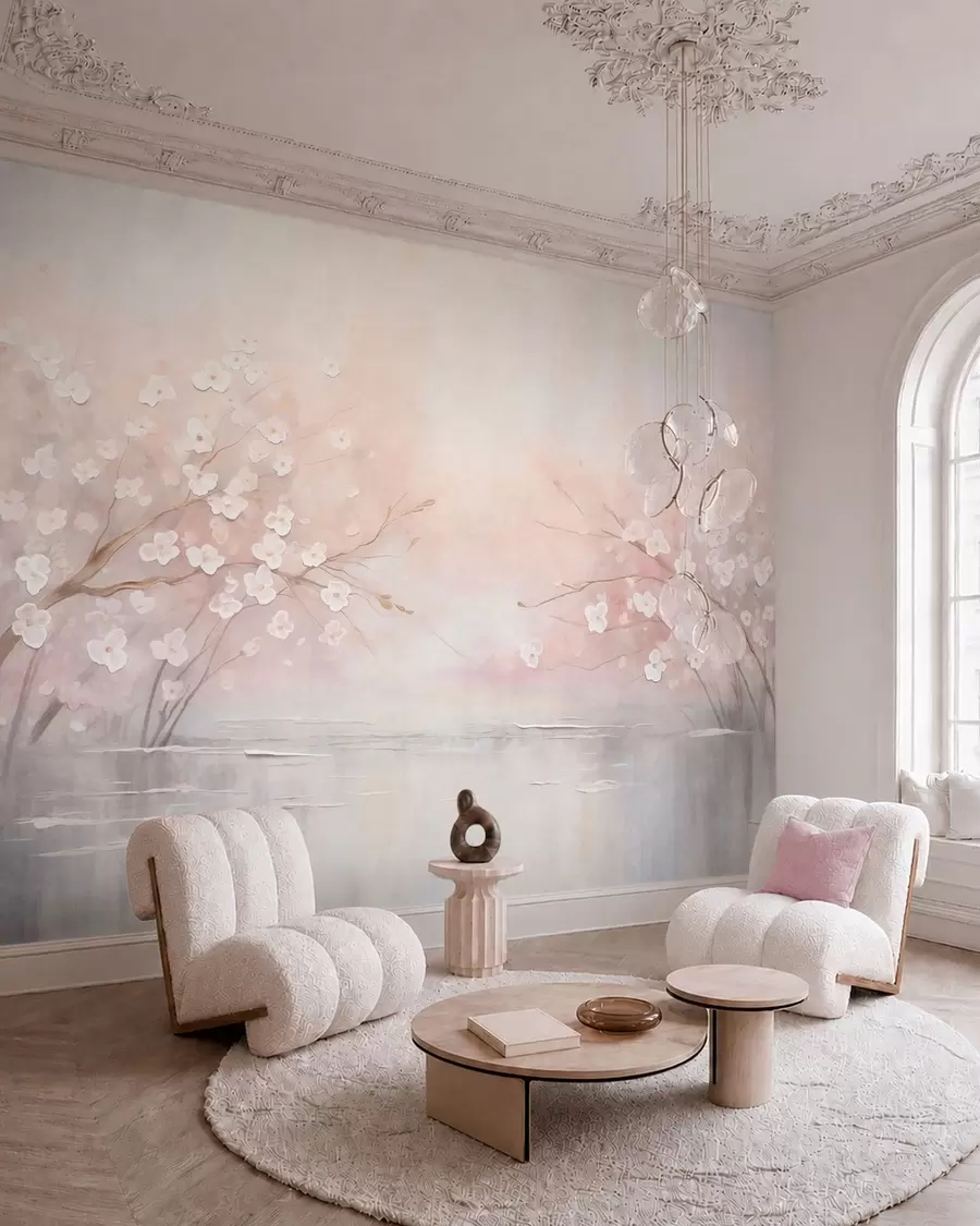 murales de pared Flores junto al agua w05858