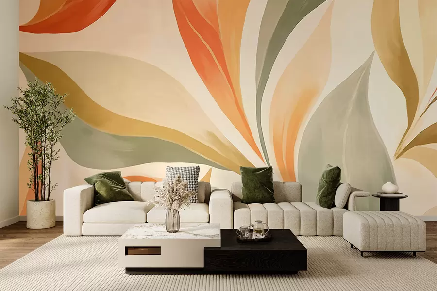 murales de pared Hojas puntiagudas w05839