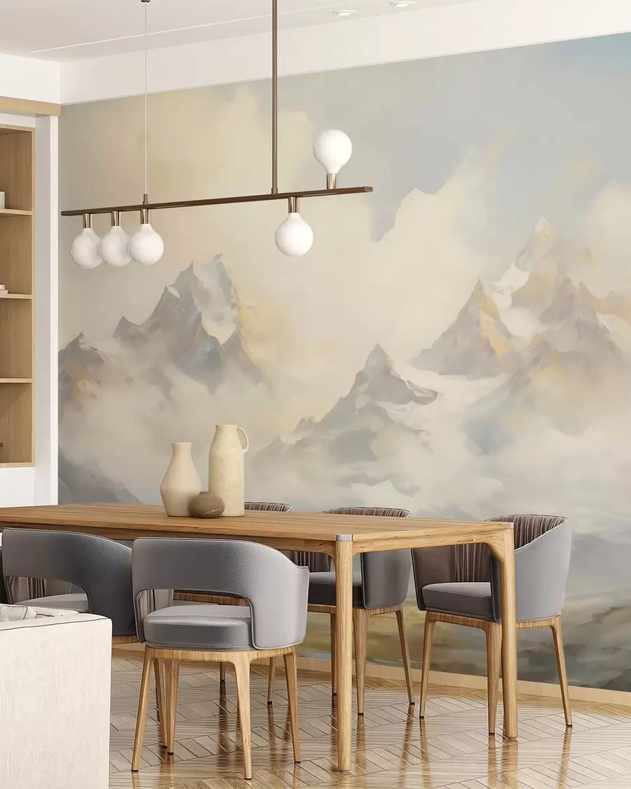 murales de pared Paisaje de montaña imitación de pintura w05873