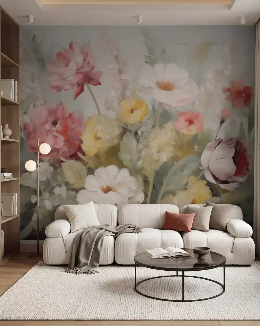 murales de pared Flores abstractas, imitación de una pintura w05877