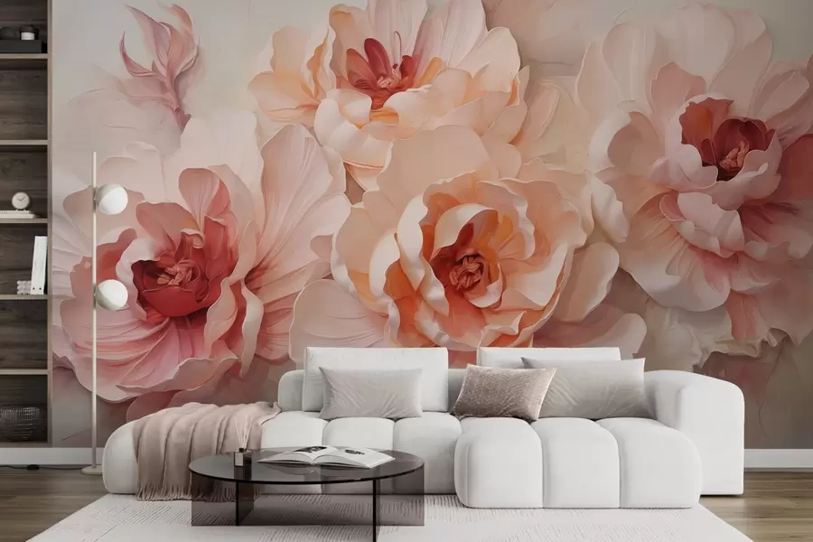 murales de pared Flores abstractas estilizadas w05639