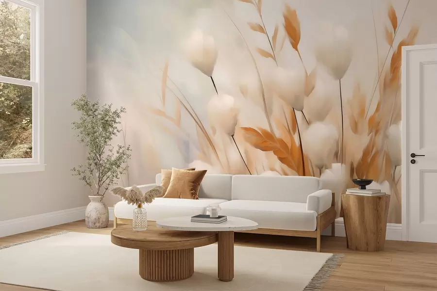 murales de pared Flores secas abstractas w05851