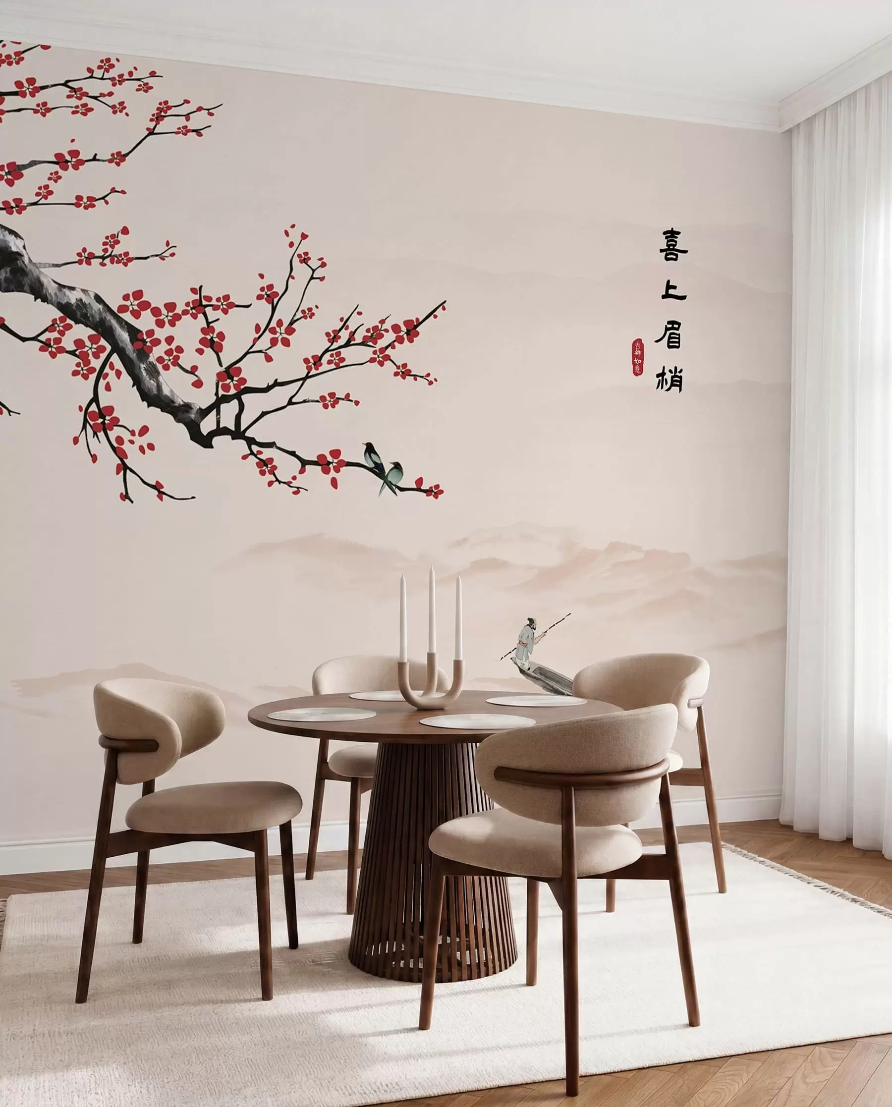 murales de pared Vertebrado, cielo y barco u40186