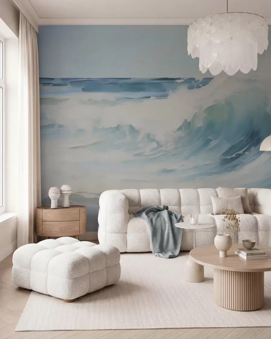 murales de pared Olas, imitación de una pintura w05899