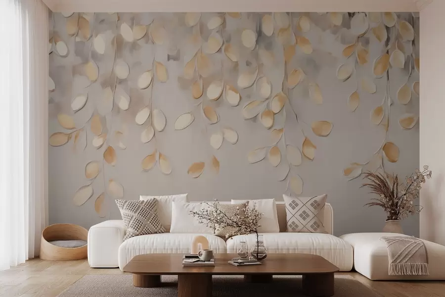 murales de pared Hojas colgantes abstractas w05900