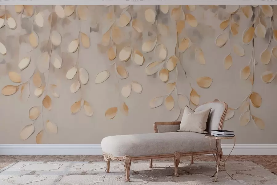 murales de pared Hojas colgantes abstractas w05900