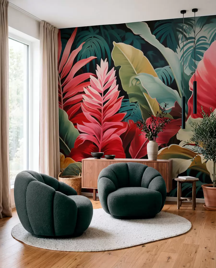 murales de pared Hojas de palmera w05936