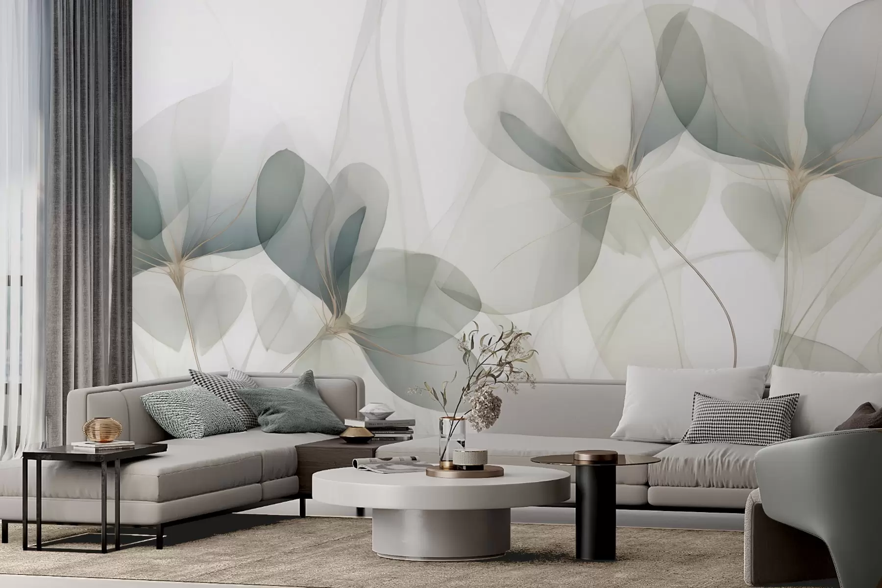 murales de pared Flores abstractas, imitación de un cuadro w05952