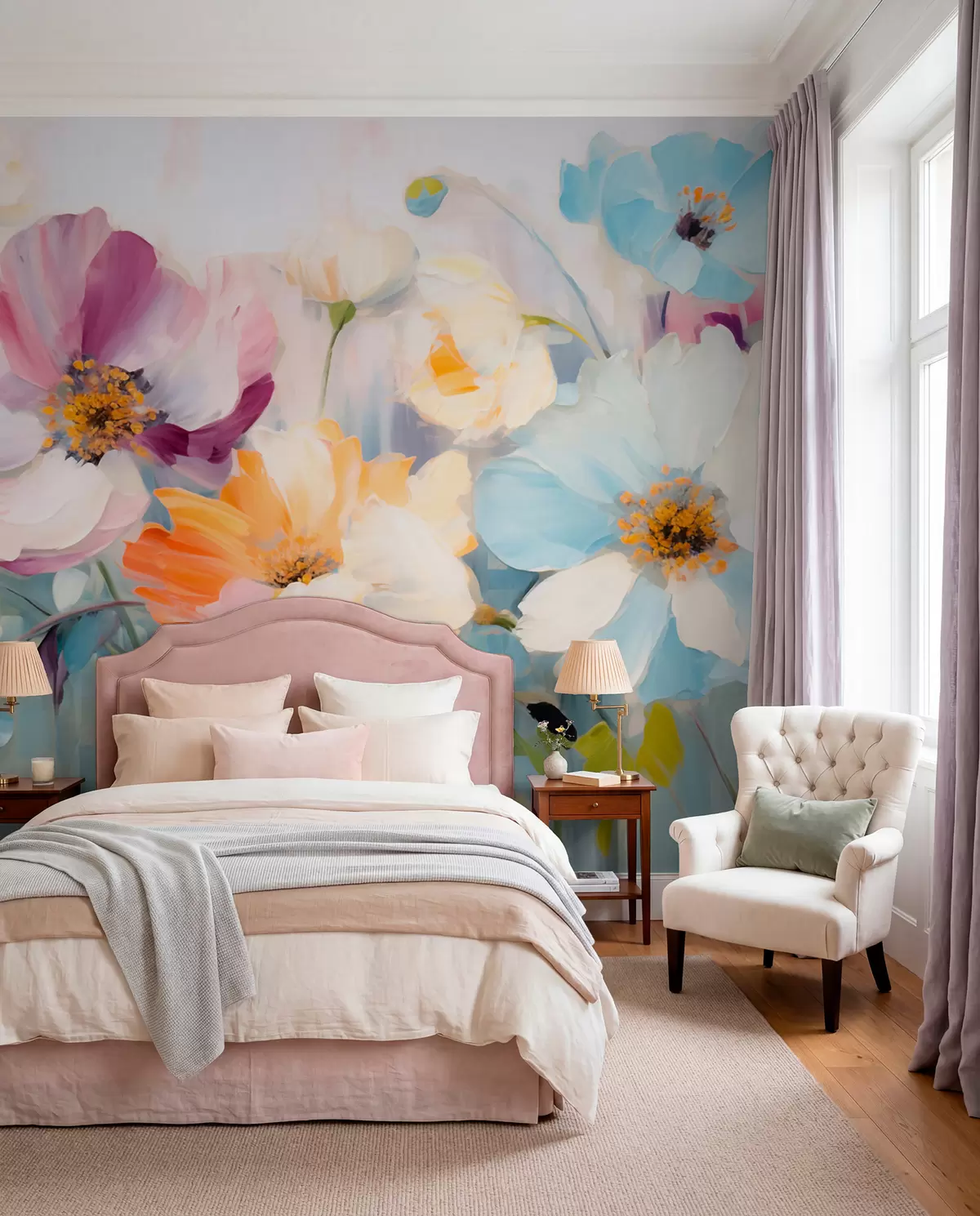murales de pared Campo de flores w05827