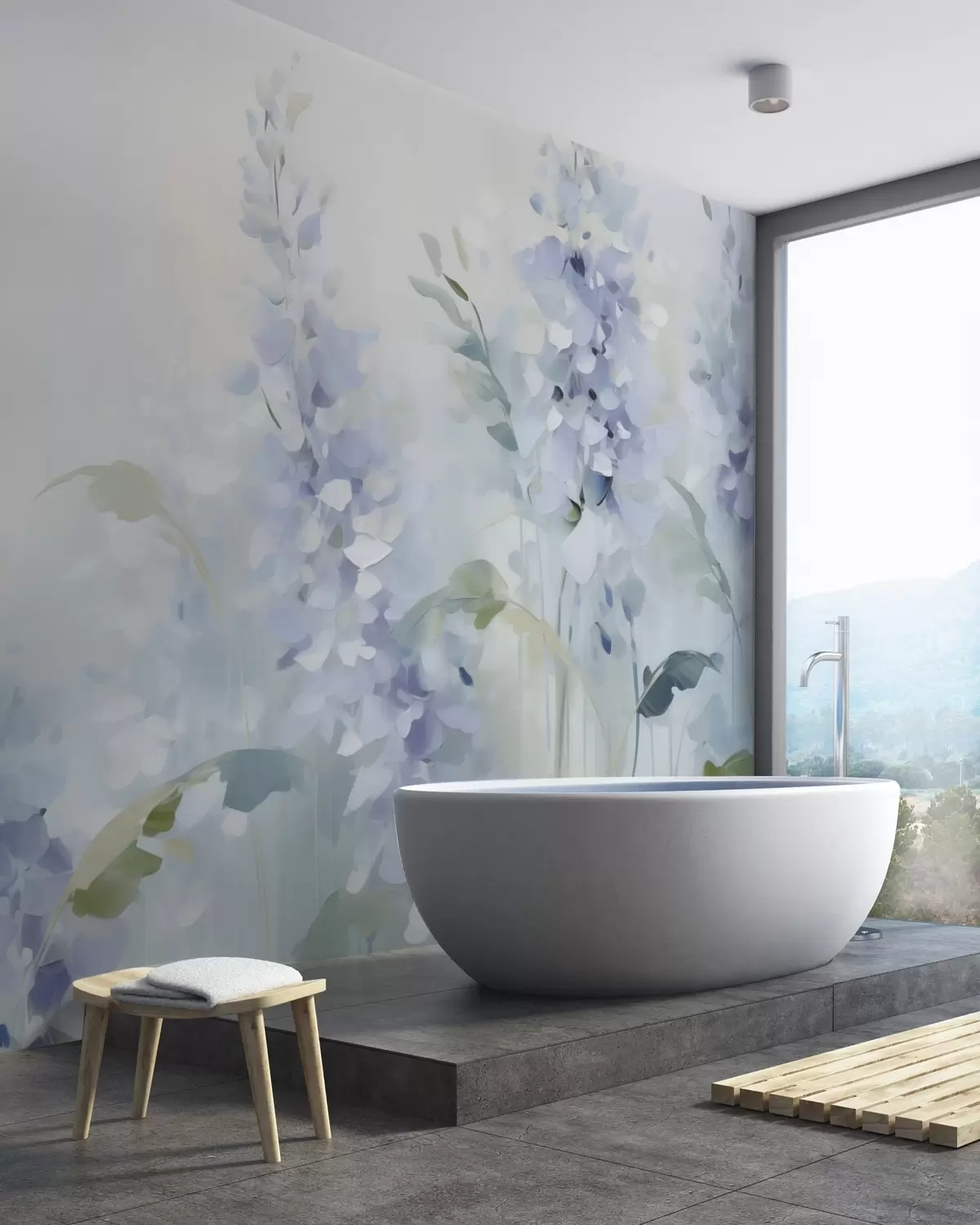 murales de pared flores abstractas w05995