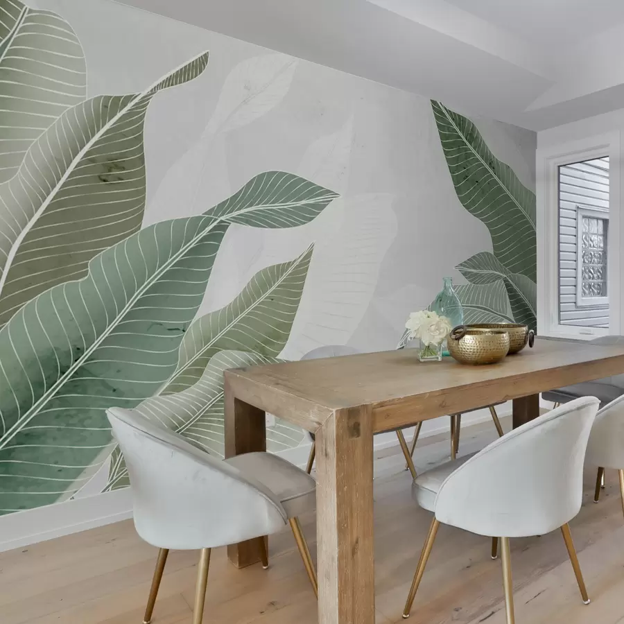 murales de pared Hojas de palma tropical u72115