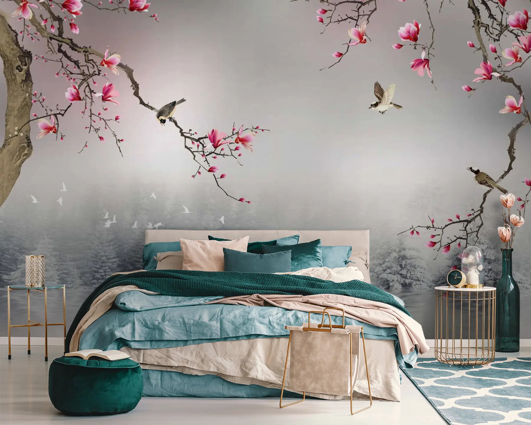 murales de pared Flor, agua y liquido u37233