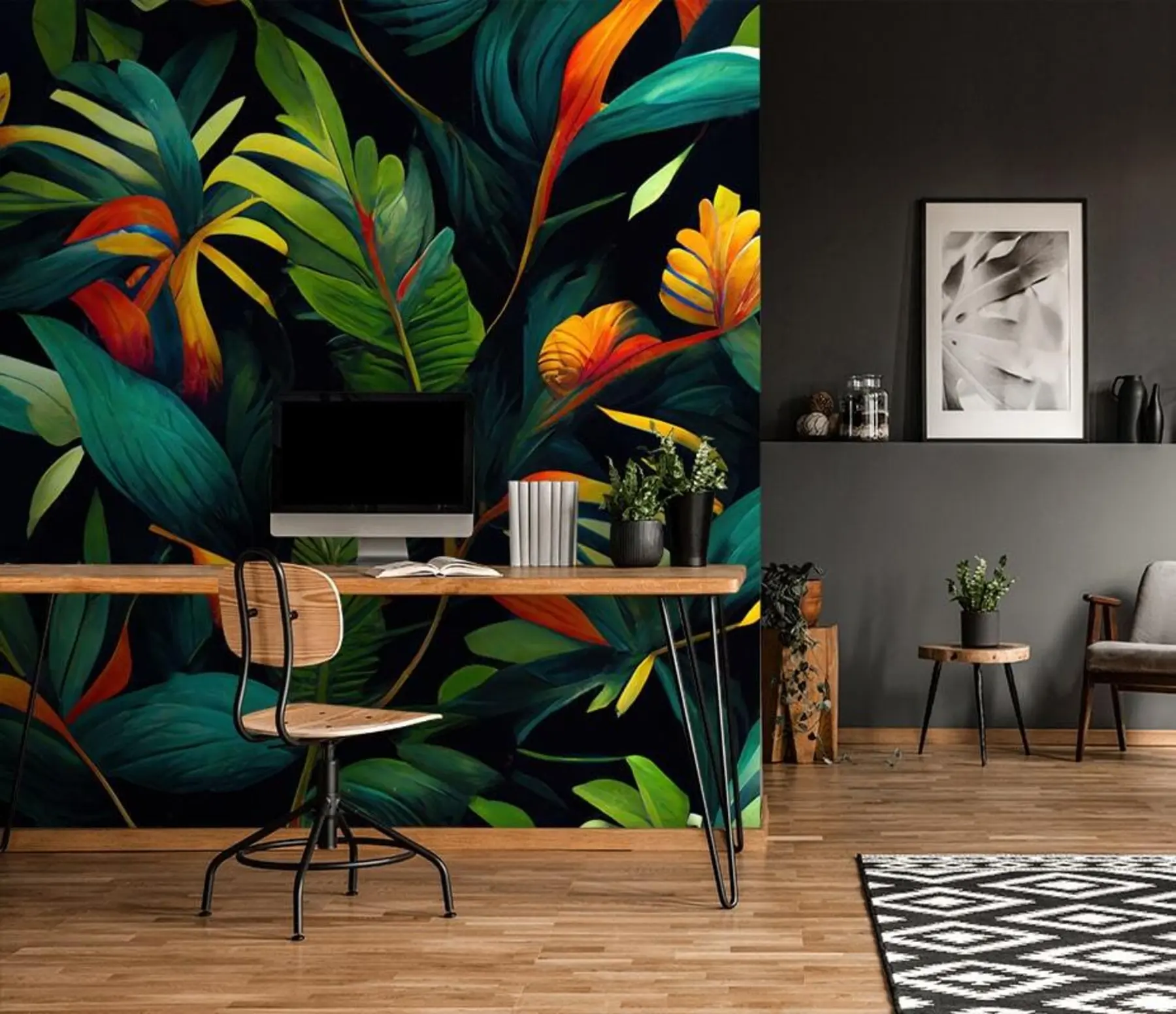 murales de pared Jungla tropical brillante u72390