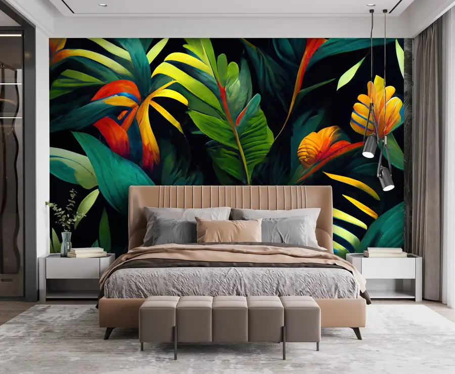 murales de pared Jungla tropical brillante u72390