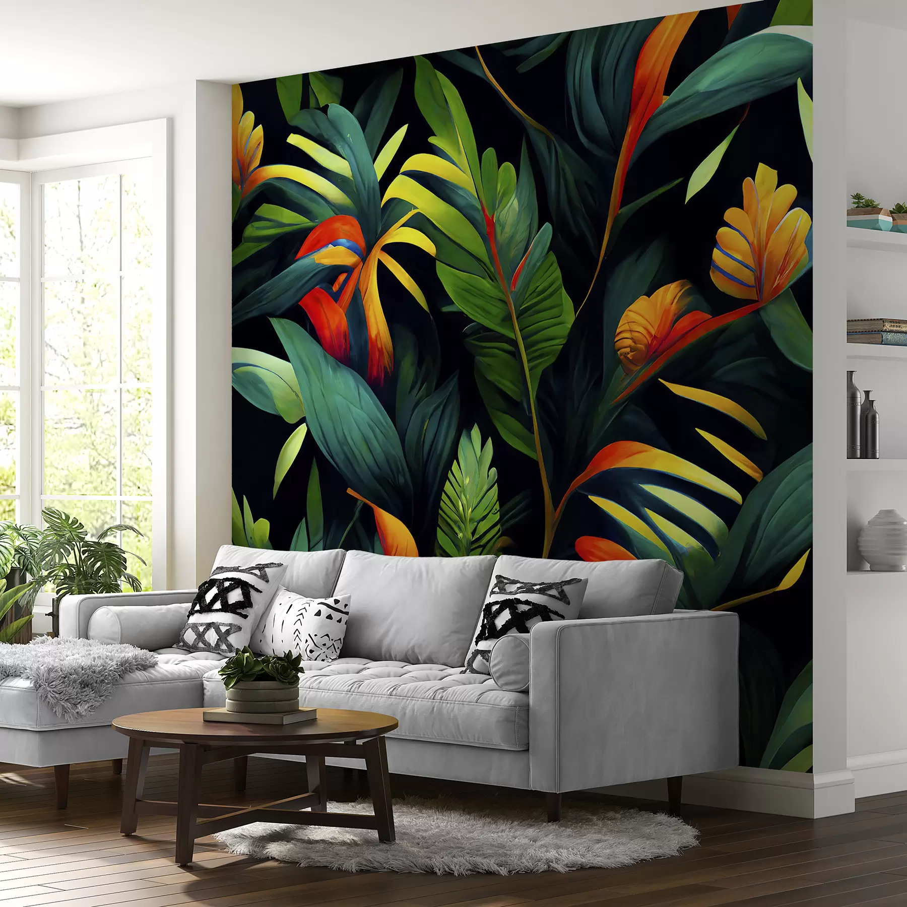 murales de pared Jungla tropical brillante u72390