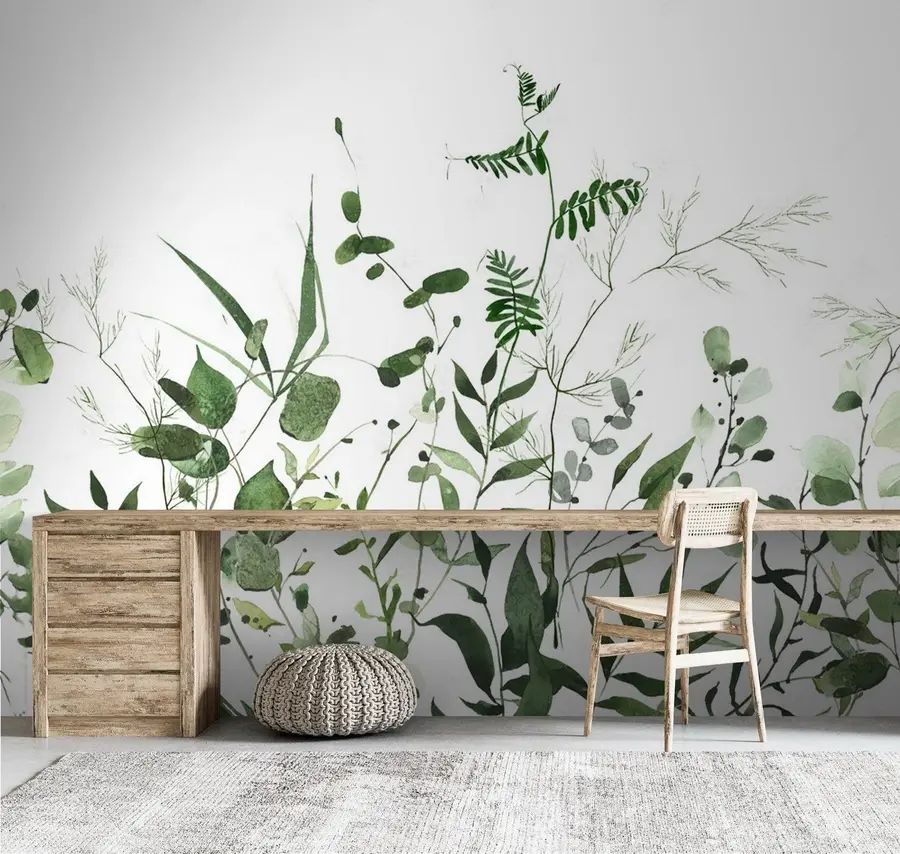 murales de pared Ramas salvajes verdes u72395