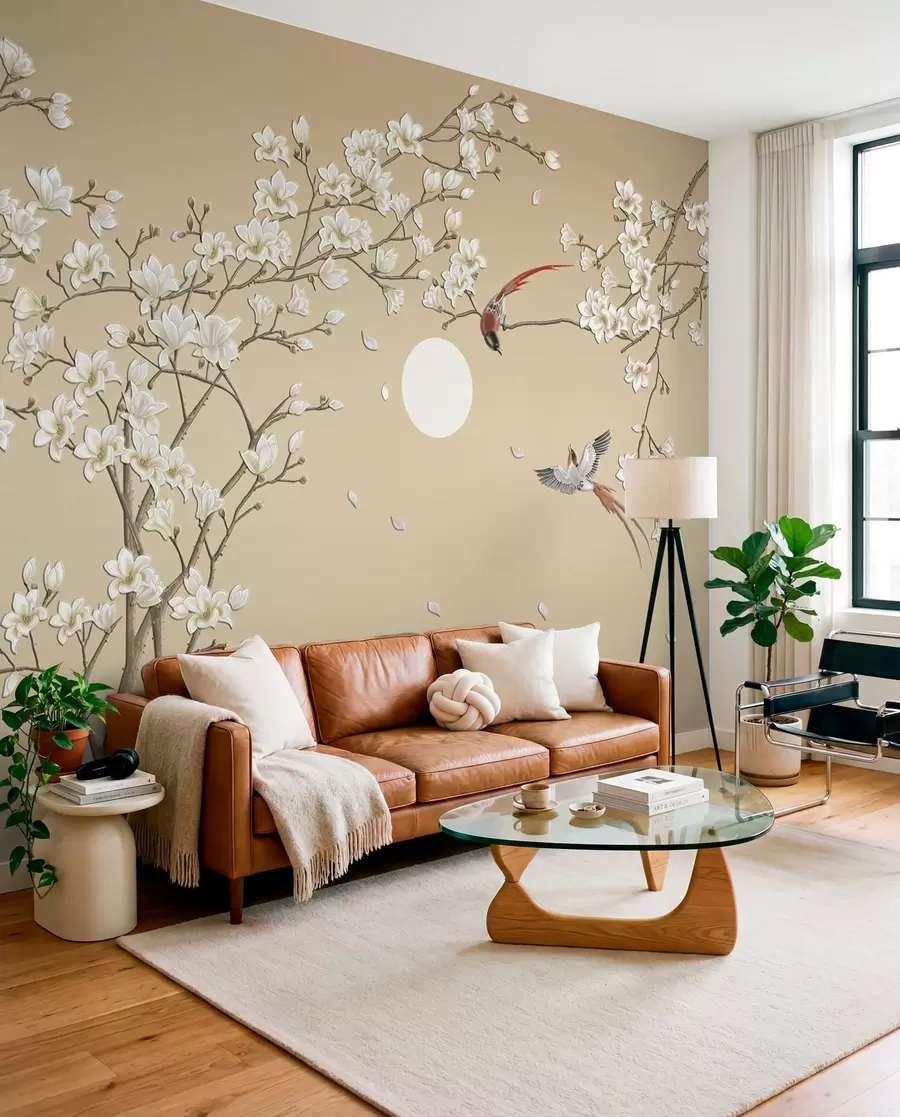murales de pared Pájaros al estilo chino u72938