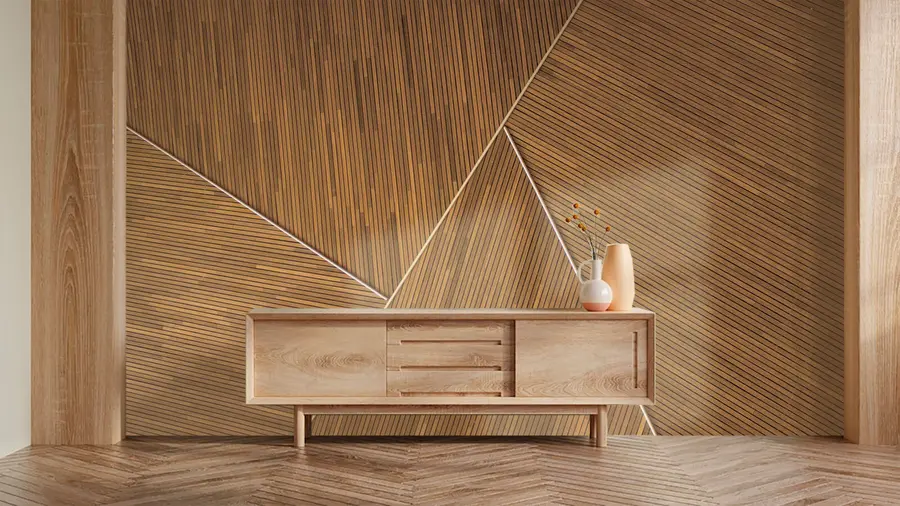 murales de pared Imitación de una pared de madera u73431