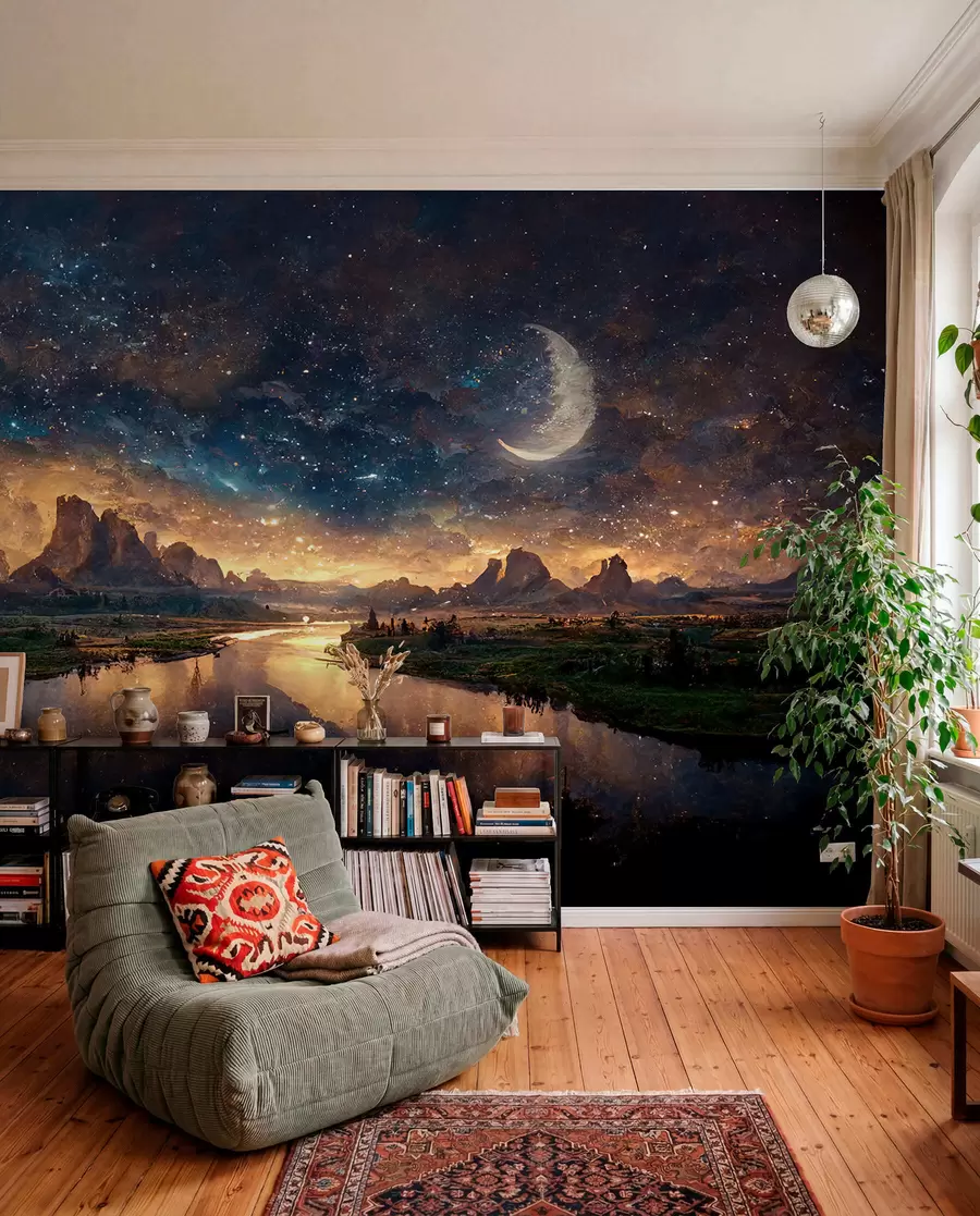 murales de pared Noche magica en otro mundo u79812