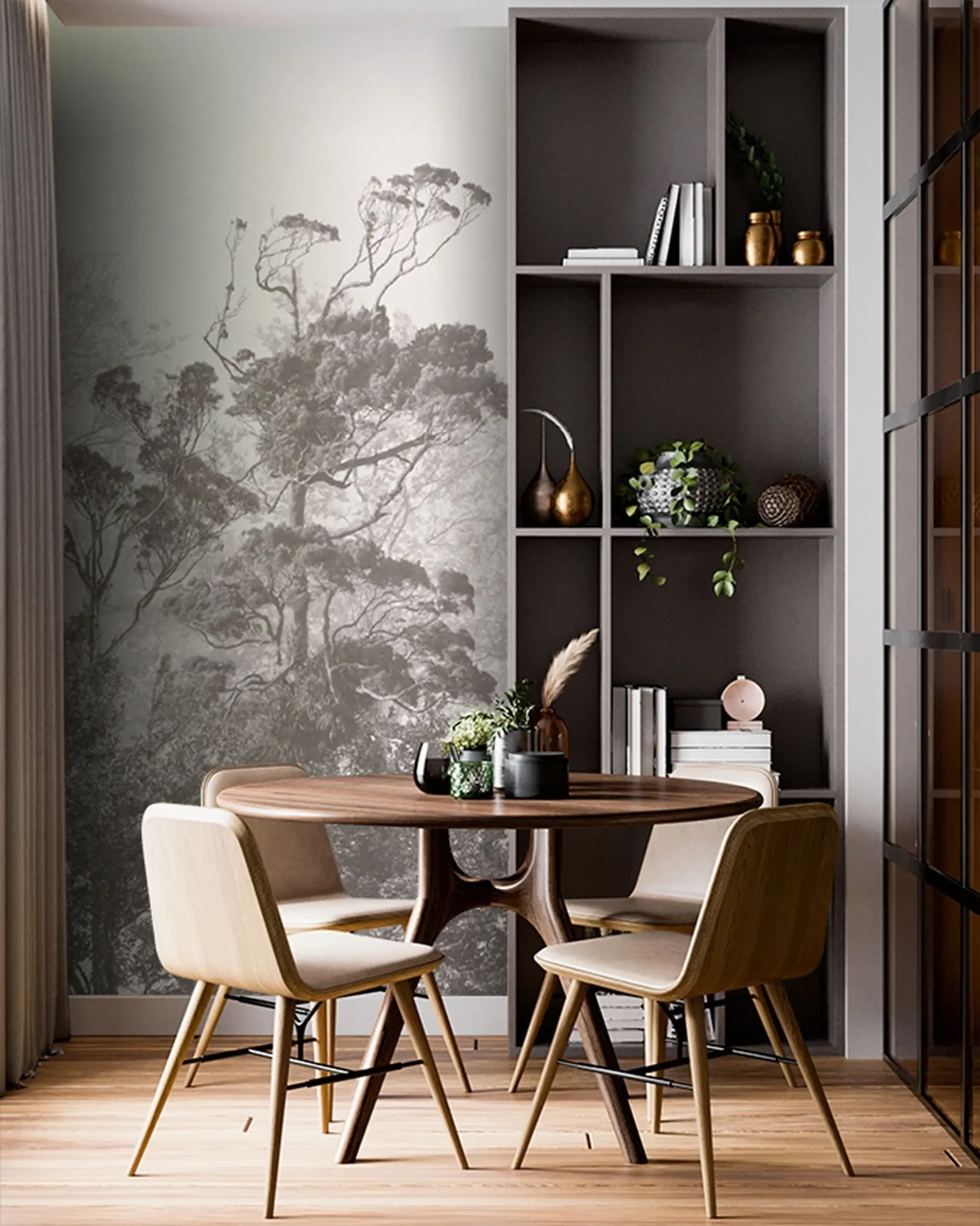 murales de pared Árboles en el fondo del grunge u79824