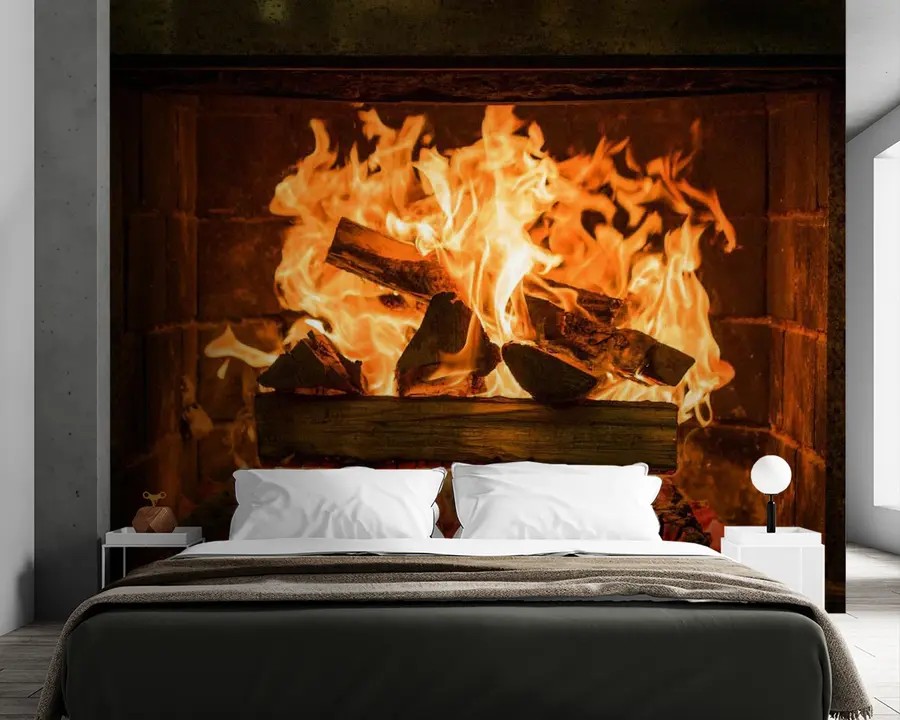 murales de pared Chimenea de granito u56175
