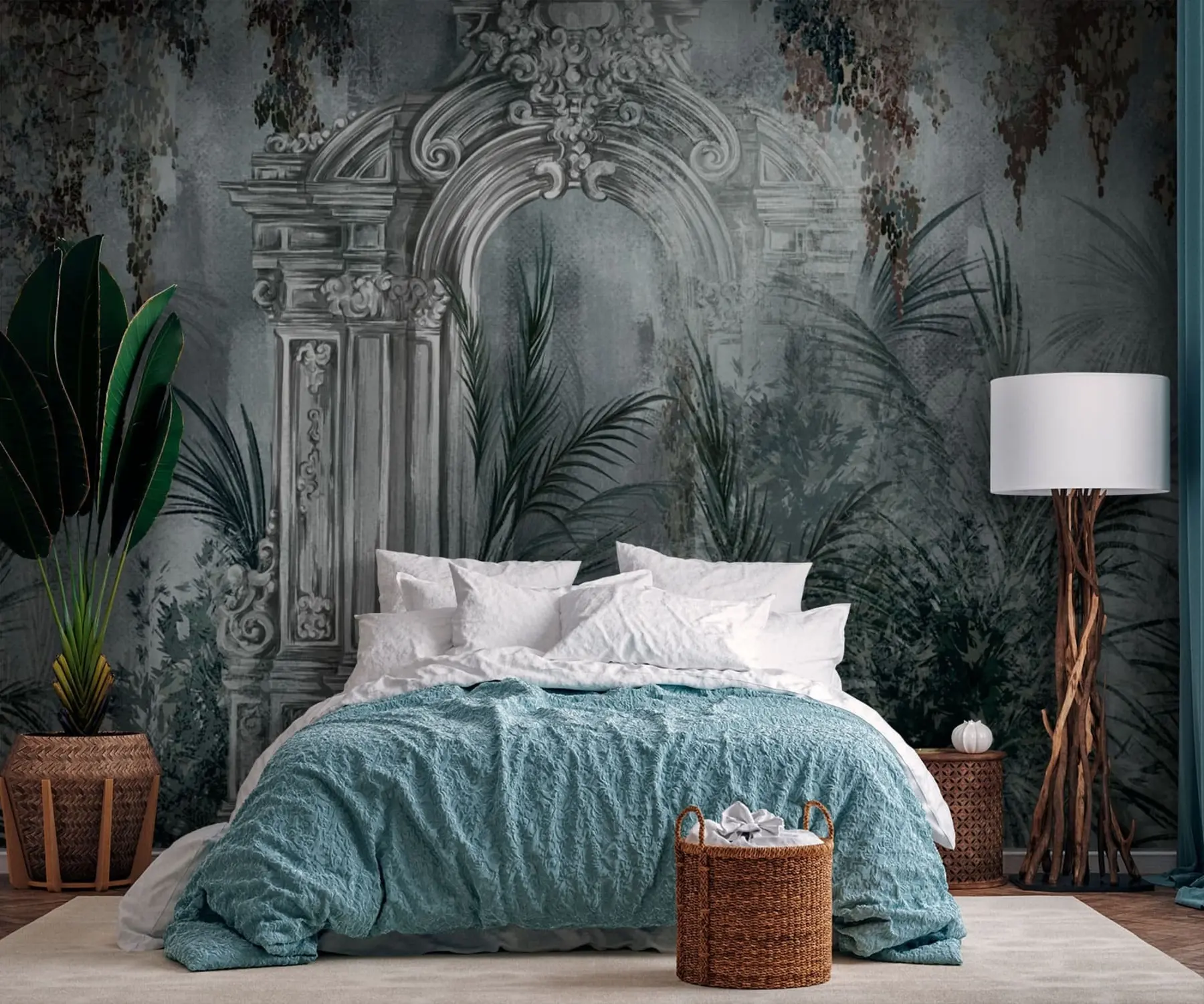 murales de pared Nueva tendencia de decoración arco antiguo en plantas u73897