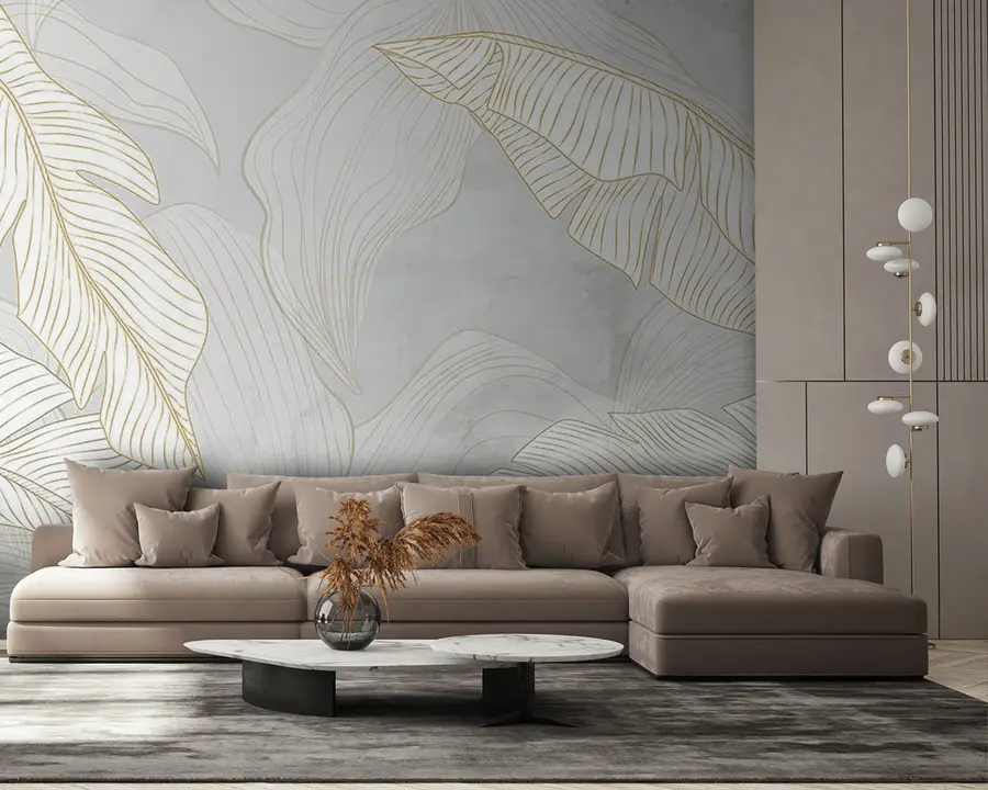 murales de pared Hoja, ramita y arte u93319