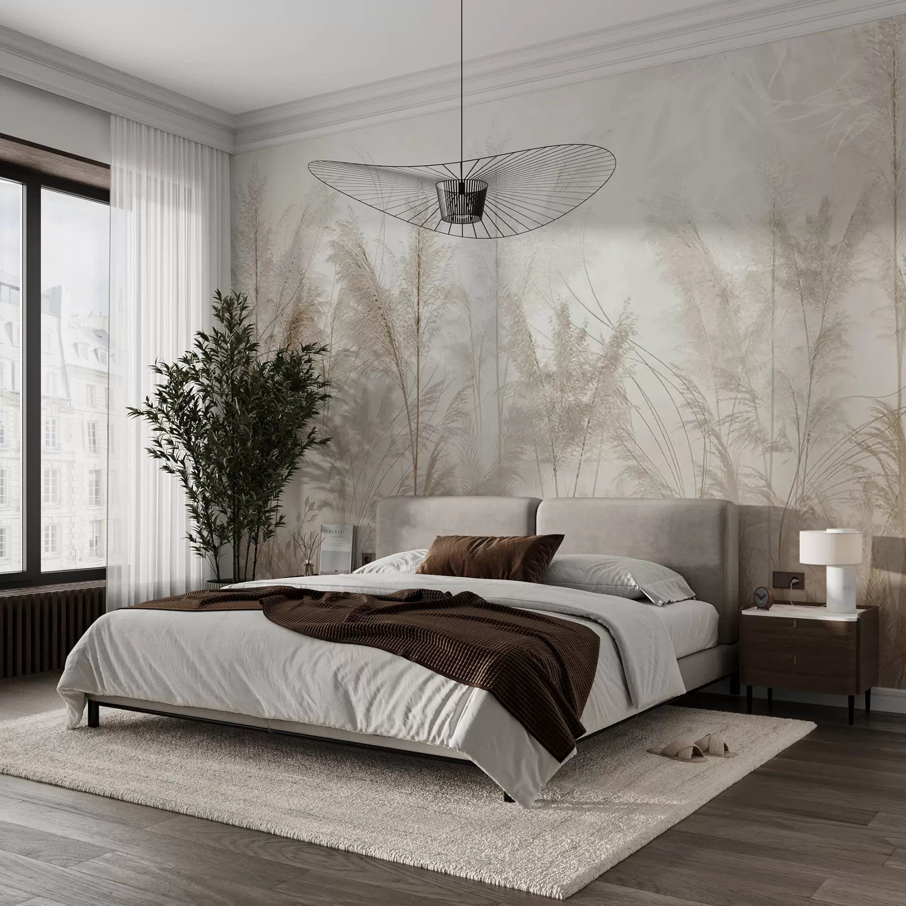 murales de pared Ramas en el estilo de niebla boho u73981