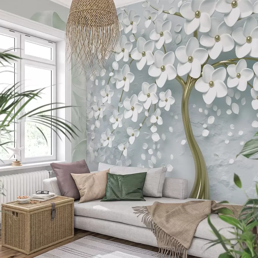 murales de pared Flor, agua y planta u37065v1