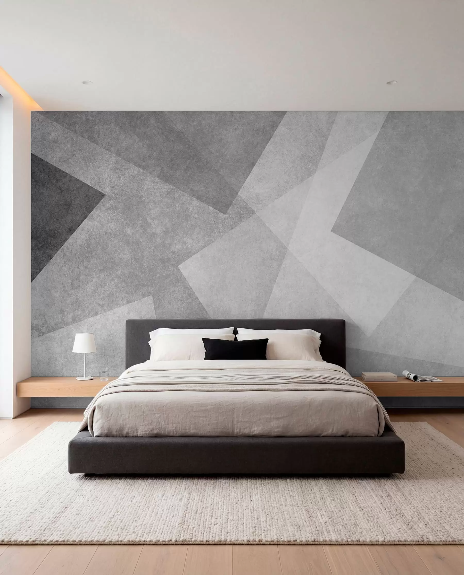 murales de pared Abstracción geométrica de gris u74057