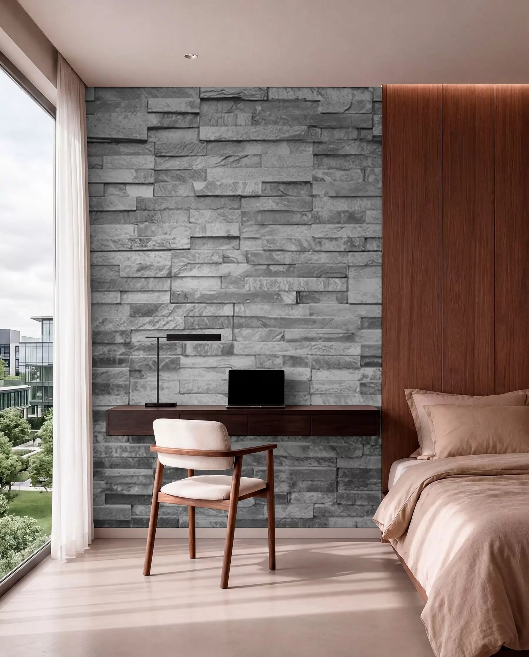 murales de pared Gris de ladrillo u74255