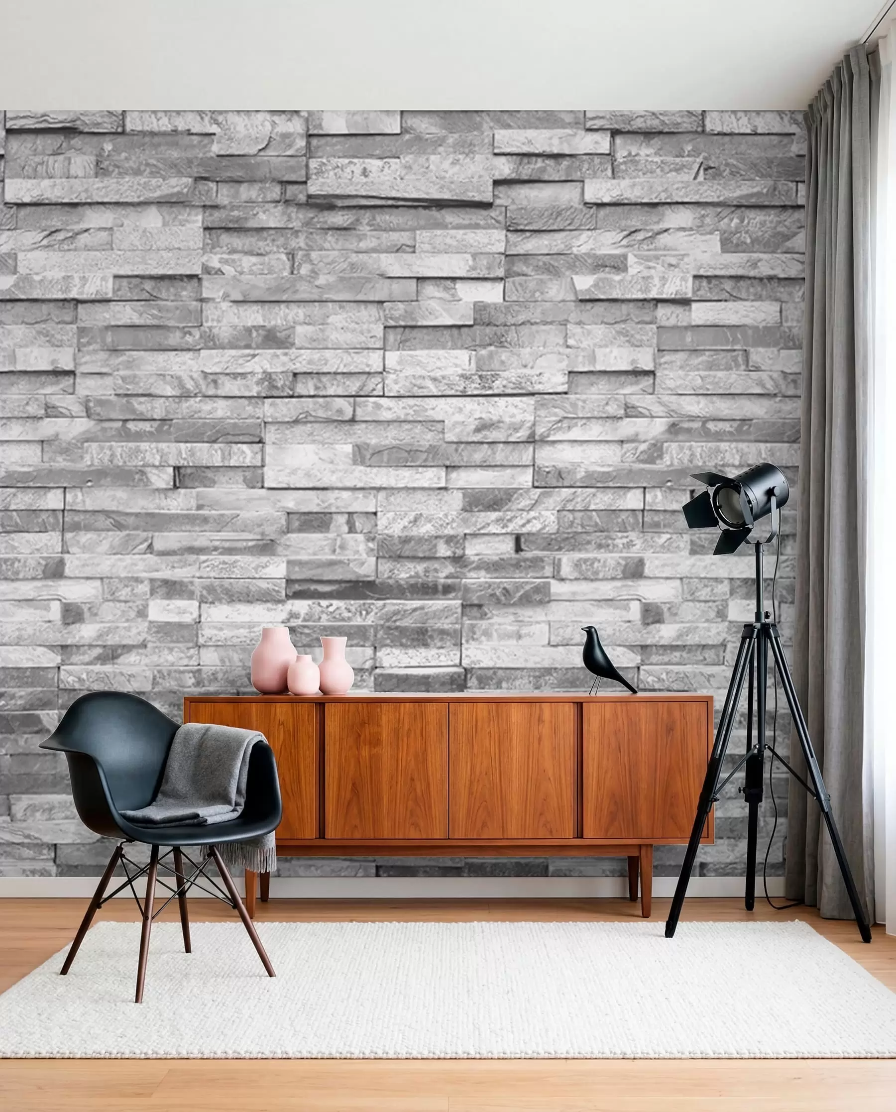 murales de pared Gris de ladrillo u74255