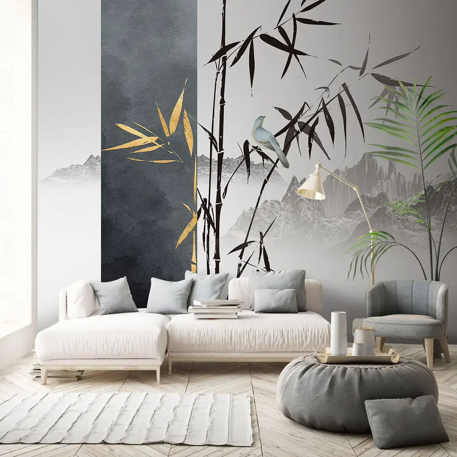 murales de pared Pájaro en una rama u93849