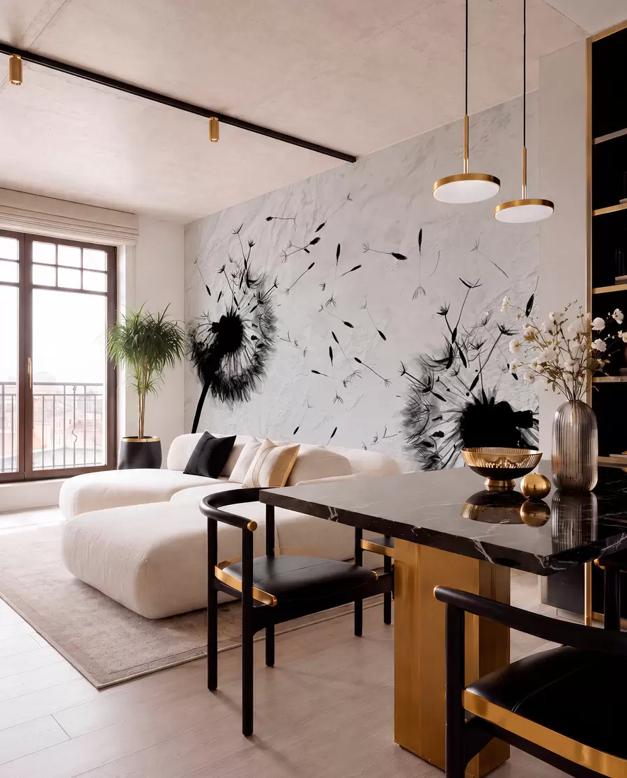 murales de pared Flor, planta y pestaña u06731