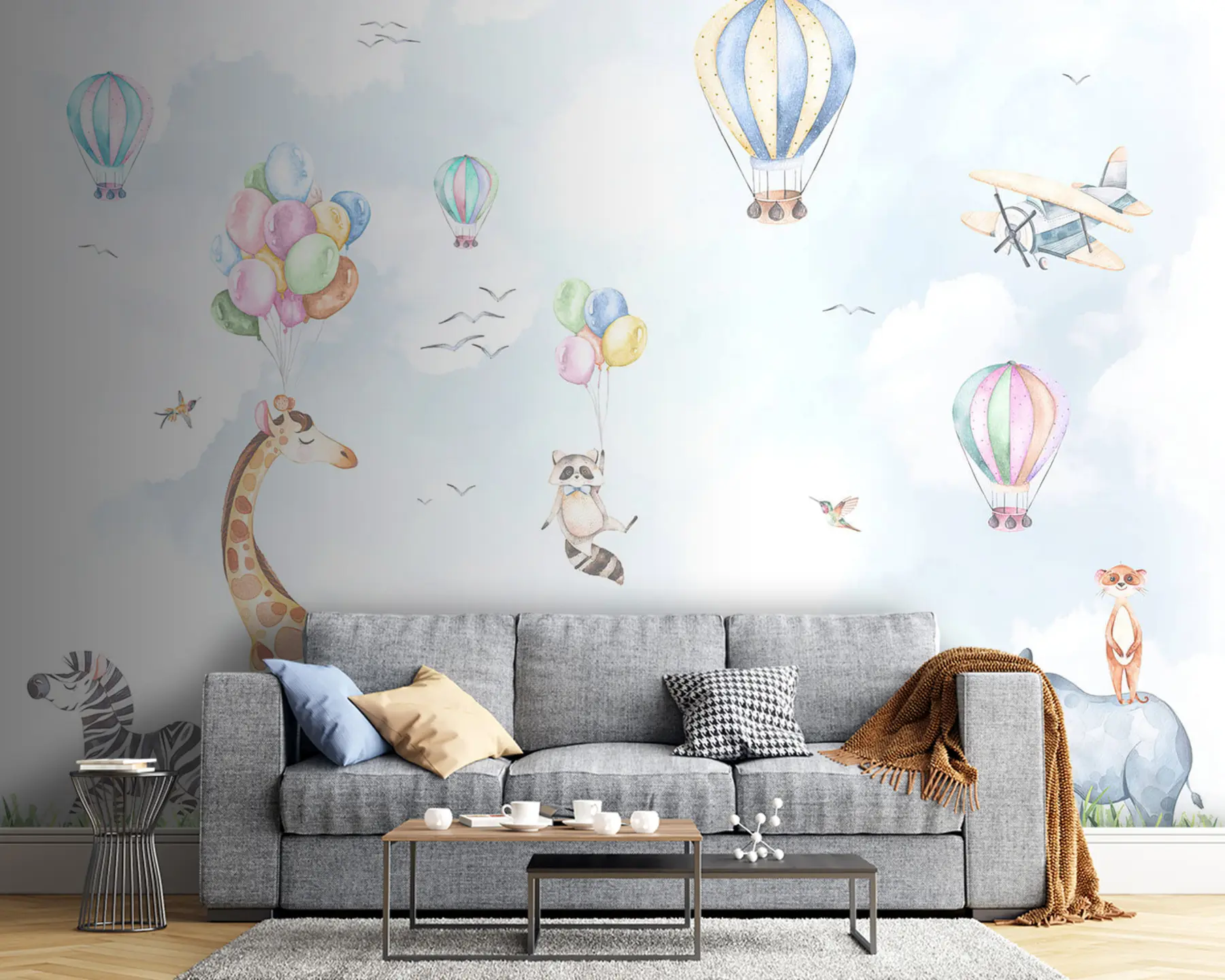 murales de pared Espectáculo de animales en el aire u59757v2